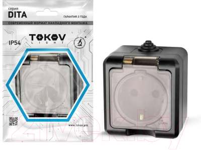 Розетка Tokov Electric Dita TKL-DT-R1Z-C14T-IP54