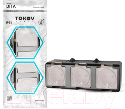 Розетка Tokov Electric Dita TKL-DT-R3Z-C14T-IP54