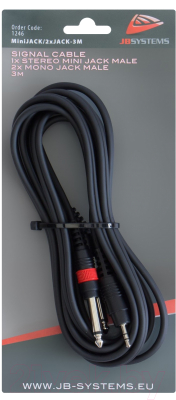 Кабель JB Systems Mini Jack/2xJack-3M - фото
