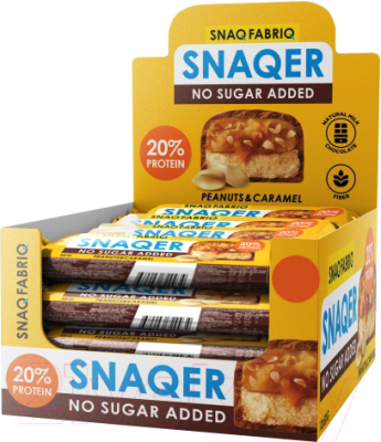 Набор протеиновых батончиков Snaq Fabriq Snaqer Арахис и карамель - фото