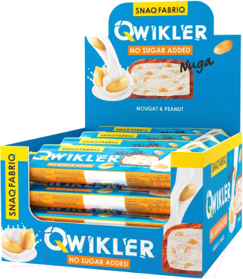 Набор протеиновых батончиков Snaq Fabriq Qwikler Нуга с арахисом - фото