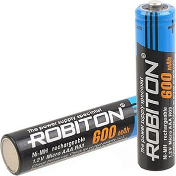 Комплект аккумуляторов Robiton 600MHAAA-2 BL2