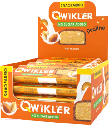 Набор протеиновых батончиков Snaq Fabriq Qwikler Ореховое пралине - фото