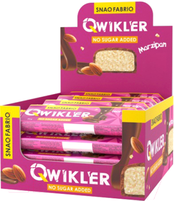 Набор протеиновых батончиков Snaq Fabriq Qwikler Марципановый - фото