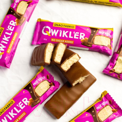 Набор протеиновых батончиков Snaq Fabriq Qwikler Марципановый
