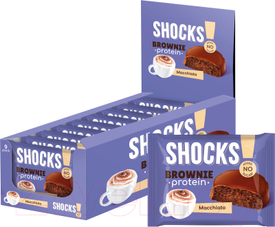 Набор протеинового печенья FitnesShock Shocks! Брауни Кофе с молоком - фото