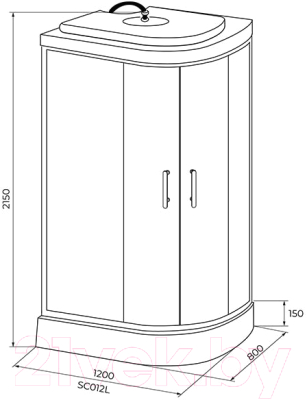 Душевая кабина IVA 120x80x215 / SC012CML