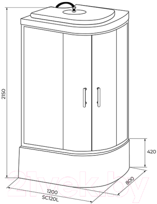 Душевая кабина IVA 120x80x215 / SC120CTL