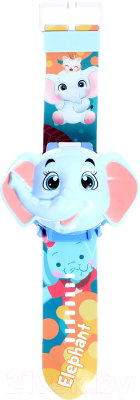 Часы наручные детские Zabiaka Часы-проектор. Слоник / 10093179 - фото