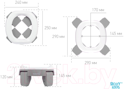 Дорожный горшок ROXY-KIDS HandyPotty / HP-255GG