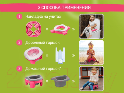 Дорожный горшок ROXY-KIDS HandyPotty / HP-255FG