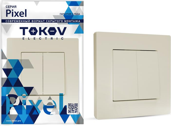 Выключатель Tokov Electric Pixel TKE-PX-V2F-C02