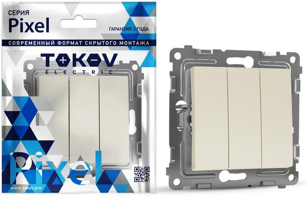 Выключатель Tokov Electric Pixel TKE-PX-V3-C02