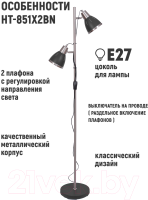 Торшер ArtStyle Garda HT-851x2BN 
