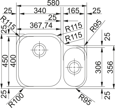Мойка кухонная Franke AMX 160