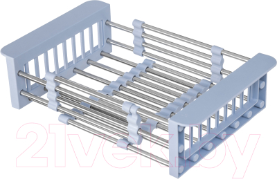Мойка кухонная со смесителем Saniteco 6550-R + Spike F9S07011 (сатин, с сифоном, дозатором и коландером)