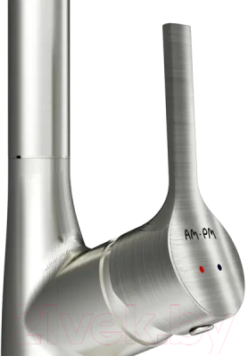 Мойка кухонная со смесителем Saniteco 6045 + Spike F9S07011 (сатин, с сифоном, дозатором и коландером)