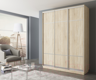 Шкаф-купе НК Мебель Fix 3-х дверный / 98609596