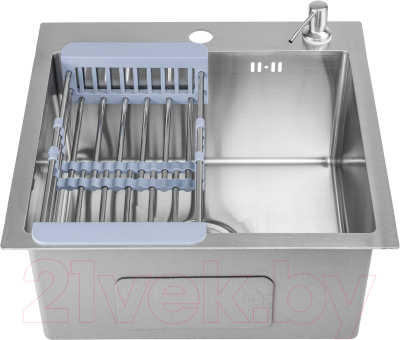 Мойка кухонная со смесителем Saniteco 4848 + Spike F9S07011