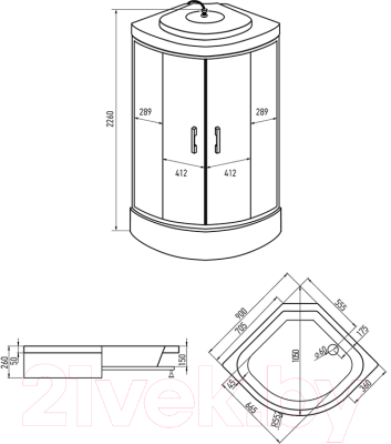 Душевая кабина Erlit ER350926-C3-RUS