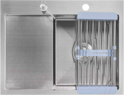 Мойка кухонная со смесителем Saniteco 6550-R + Spike F9S07000