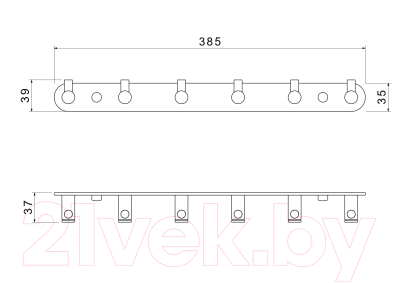 Планка для крючков Aquatek Европа AQ4124CR