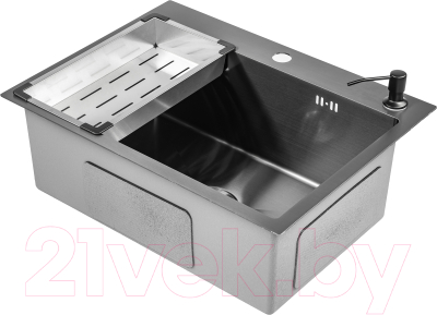 Мойка кухонная со смесителем Saniteco 6045 Nano + Spike F9S07000