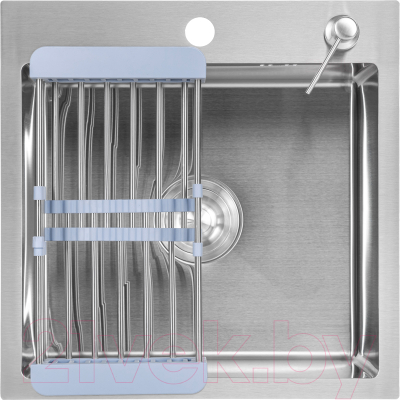 Мойка кухонная со смесителем Saniteco 4848 + Spike F9S07000