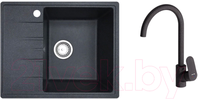 Мойка кухонная со смесителем БелЭворс Mila R + Like F8007122 - фото