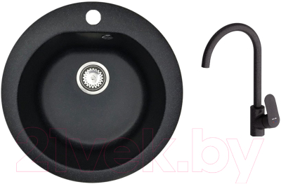 Мойка кухонная со смесителем БелЭворс Nika + Like F8007122 - фото