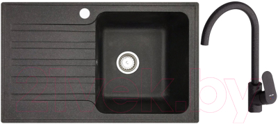 Мойка кухонная со смесителем БелЭворс Styl R + Like F8007122 - фото