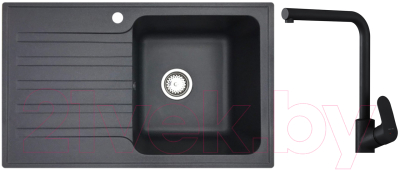 Мойка кухонная со смесителем БелЭворс Styl R + Like F8005022 - фото