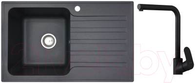 Мойка кухонная со смесителем БелЭворс Styl L + Like F8005022 - фото
