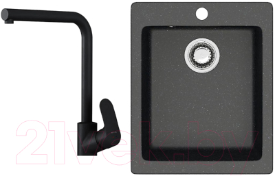 Мойка кухонная со смесителем Berge BR-4200 + Like F8005022 - фото