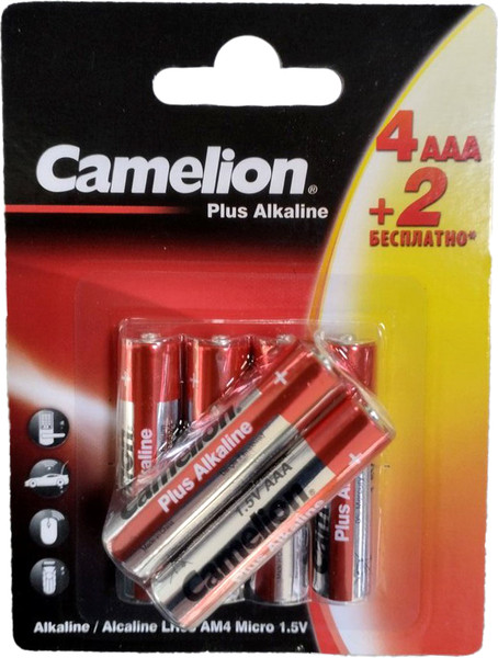 Комплект батареек Camelion Plus Alkaline 4+2 LR03 / 15307 - фото