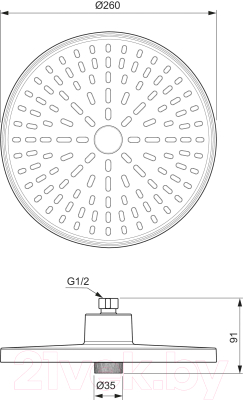 Лейка верхнего душа Ideal Standard BD581XG