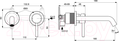 Смеситель Ideal Standard Ceraline A6938AA+A1313NU