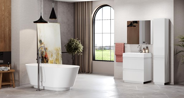 Шкаф-пенал для ванной Belux Базель П 35