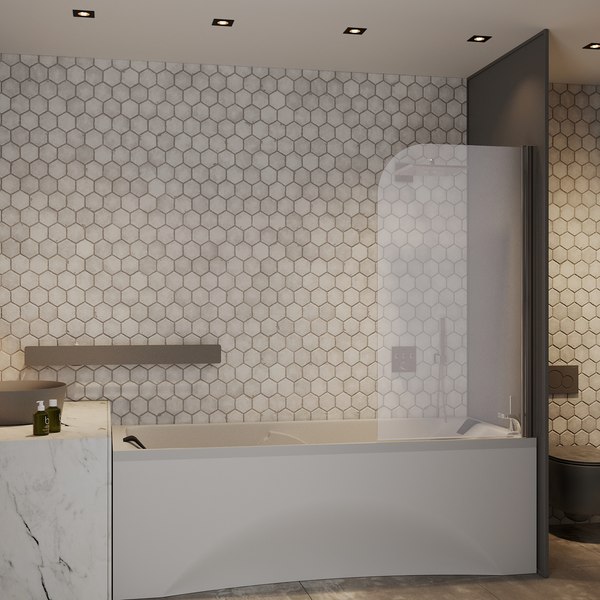 Стеклянная шторка для ванны Roxen Brimen 52010-80