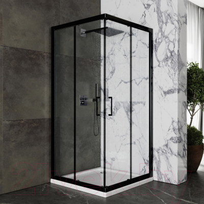 Душевой уголок Roxen Caspia 55060-90B (черный)