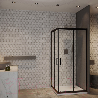 Душевой уголок Roxen Caspia 55060-90B (черный)