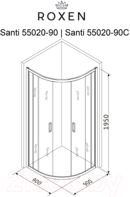 Душевой уголок Roxen Santi 55020-90