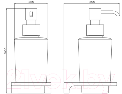 Дозатор для жидкого мыла Slezak RAV Nil NLA0303