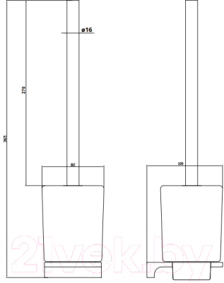 Ершик для унитаза Slezak RAV Nil NLA0500MG
