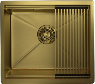 Мойка кухонная GRANULA GR-5045U (золото сатин) - фото