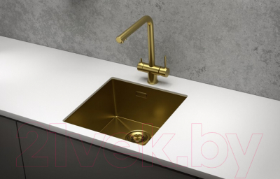 Мойка кухонная GRANULA GR-4445U (золото сатин)