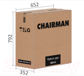 Кресло офисное Chairman 600 (экопремиум, черный)