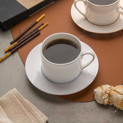 Чашка с блюдцем Fissman 3638