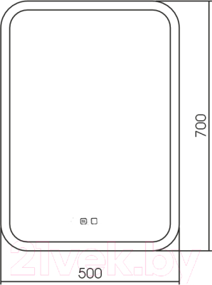 Зеркало Silver Mirrors Стив 50x70 / LED-00002917