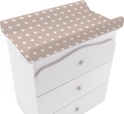 Комод пеленальный Polini Kids Simple с пеленальной доской Звезды / 0002784.9